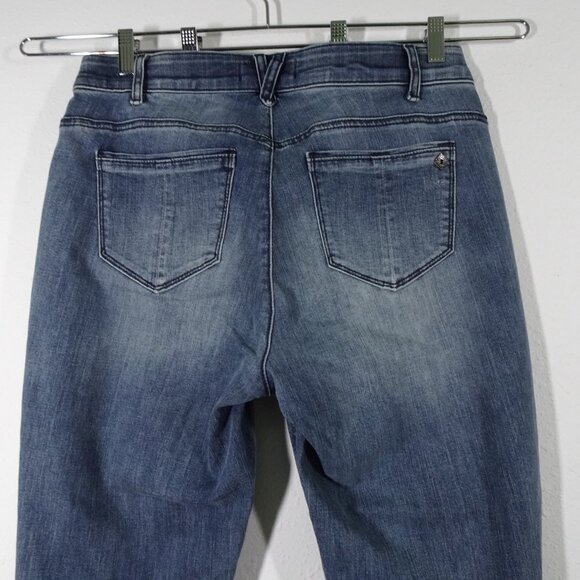 Democracy Girlfriend Jeans Women's Plus Size 14W Blue Denim Stretch "Ab" - Picture 6 of 11